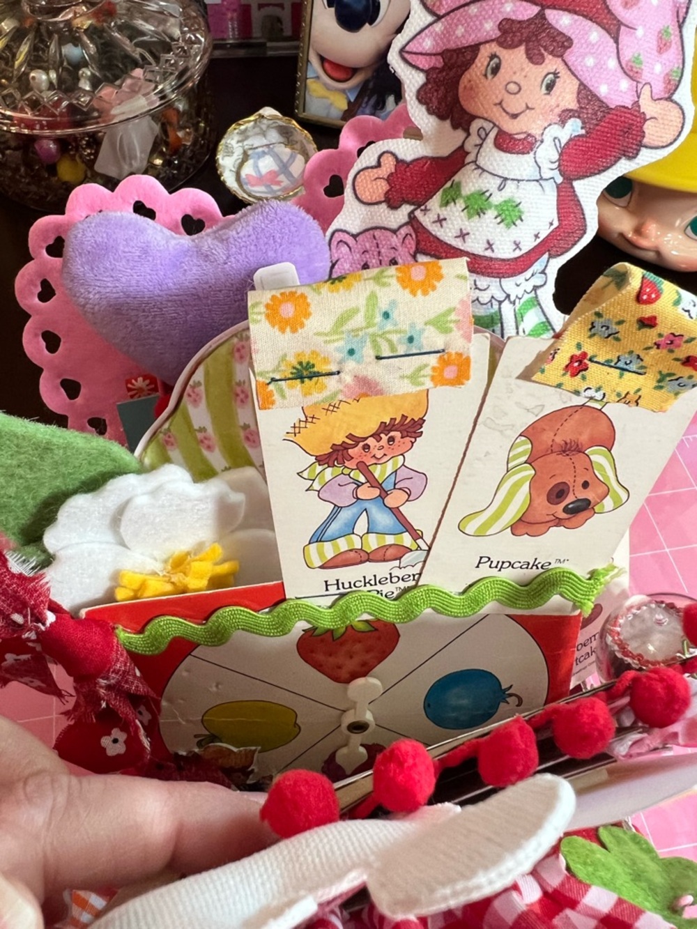 Strawberry Shortcake Desktop Handmade Memory Dex card Tray - Picture 9 of 10